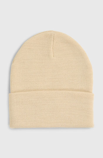 Beanie Unisex Beanie Knitted in Beige color