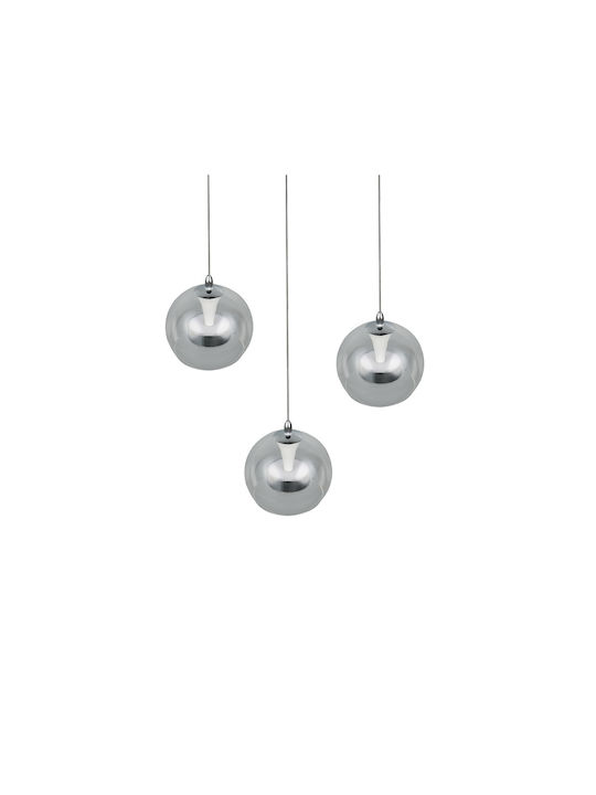 Trio Lighting Flynt Κρεμαστό Φωτιστικό Ασημί