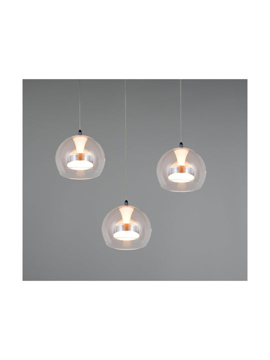 Trio Lighting Flynt Κρεμαστό Φωτιστικό Ασημί