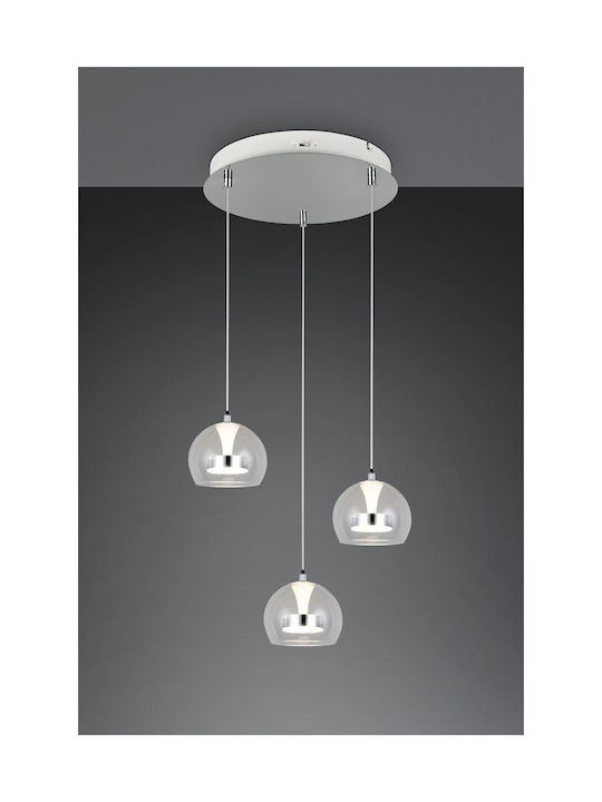 Trio Lighting Flynt Κρεμαστό Φωτιστικό Ασημί