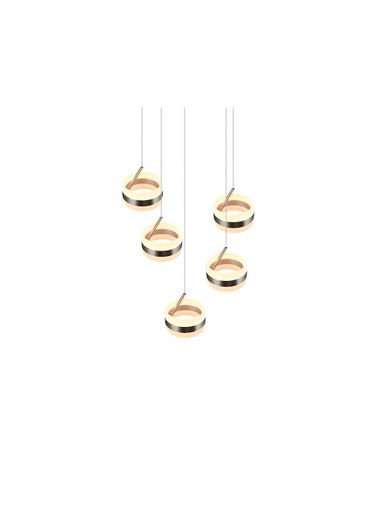 Trio Lighting Dios Lustră Argintiu