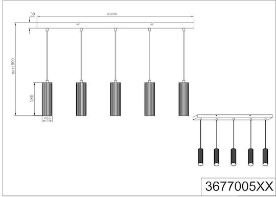 Trio Lighting Soka Κρεμαστό Φωτιστικό Trio Lighting Soka Κρεμαστό Φωτιστικό