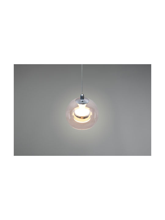 Trio Lighting Flynt Κρεμαστό Φωτιστικό Ασημί