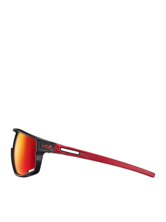 Julbo Rush Men's Sunglasses with Black Plastic Frame and Black Mirror Lens J5341122