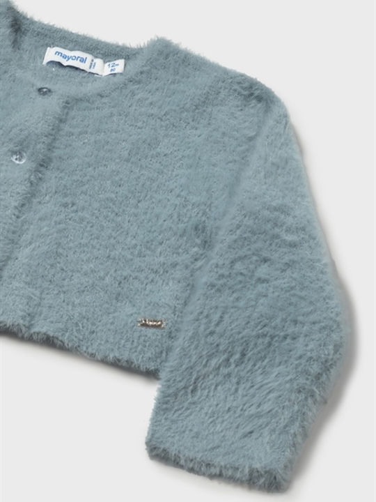 Kinderstrickjacke Pelz Hellblau