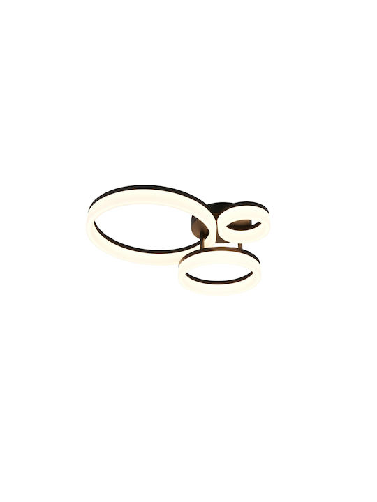 Trio Lighting Ceiling Mount Light Black with Integrated LED