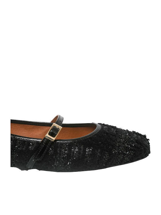 Damen Ballerinas Spitz zulaufend in Schwarz Farbe