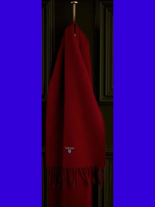 Lambswool Men's Scarf Red
