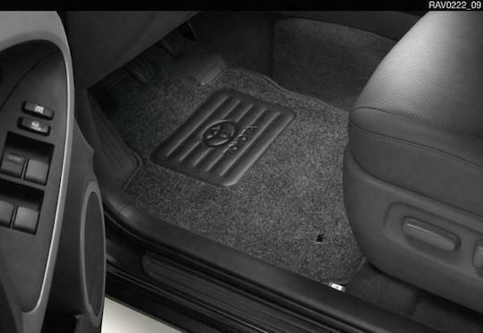 Toyota Γνήσια 4 Υφασμάτινα Πατάκια Ανθρακί Σετ Rav-4 Swb 05'-12' 650g Οδηγού Συνοδηγού 2 Πίσω