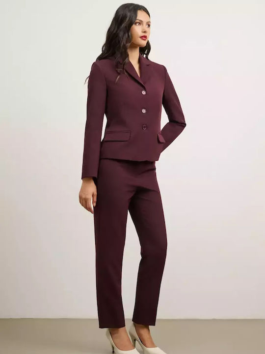Desiree Lang Damen Mittellang Blazer Brown