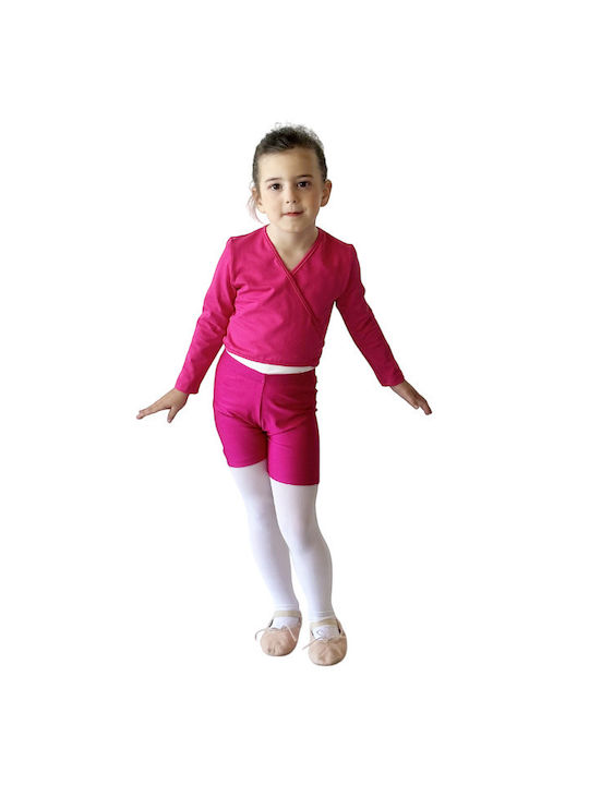 Kokoracostume Kinder-Tanzbekleidung Strickjacke Cruza Fuchsie