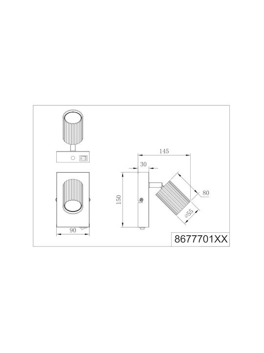Trio Lighting Soka Spot in Gray Color