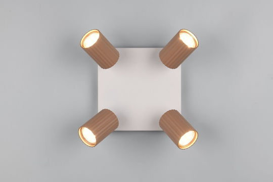 Trio Lighting Soka Σποτ σε Καφέ Χρώμα