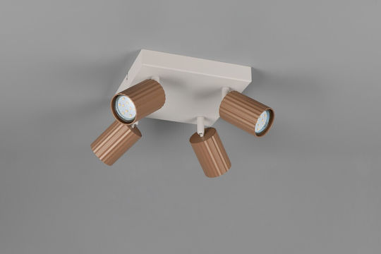 Trio Lighting Soka Σποτ σε Καφέ Χρώμα