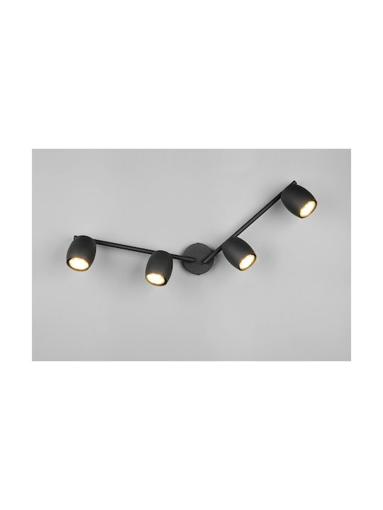 Trio Lighting Σποτ σε Μαύρο Χρώμα