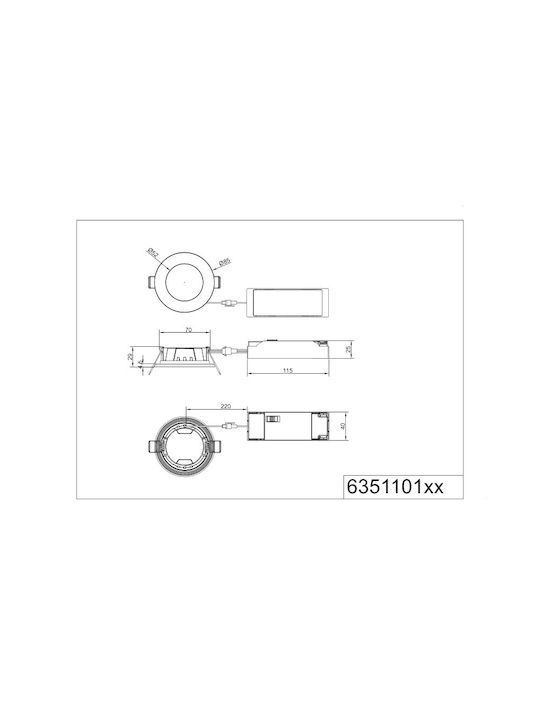 Trio Lighting Himal Πλαστικό Χωνευτό Σποτ με Ενσωματωμένο LED και Φυσικό Λευκό Φως Μαύρο 1τμχ