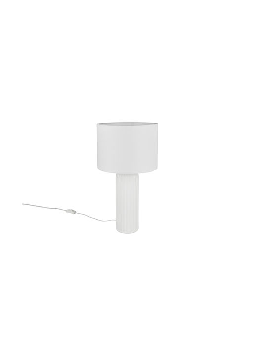 Trio Lighting Ceramică Lampă de masă cu Abajur Alb și Bază