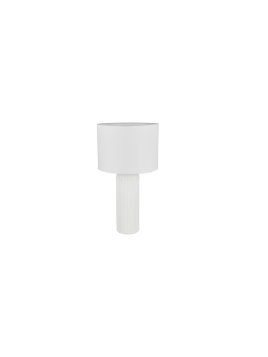 Trio Lighting Ceramică Lampă de masă cu Abajur Alb și Bază