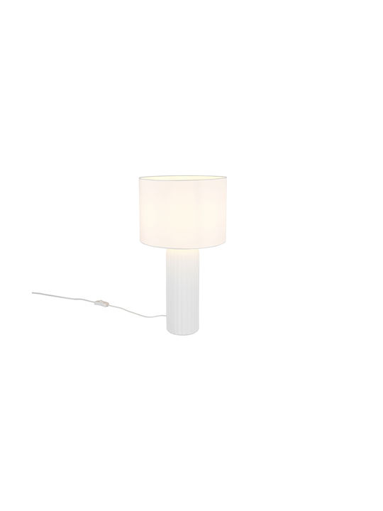 Trio Lighting Ceramică Lampă de masă cu Abajur Alb și Bază
