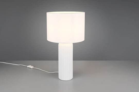 Trio Lighting Ceramic Table Lamp with White Shade and Base