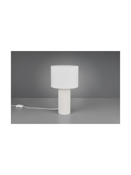 Trio Lighting Ceramică Lampă de masă cu Abajur Alb și Bază