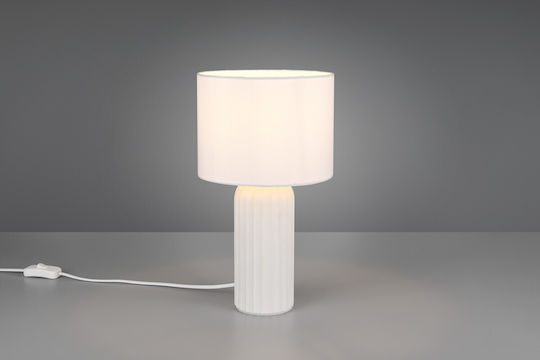 Trio Lighting Ceramic Table Lamp with White Shade and Base