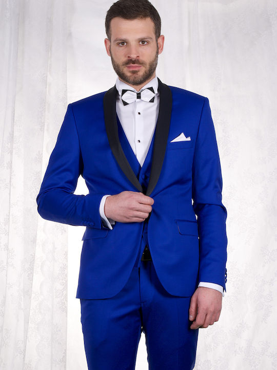 Ανδρικό Γαμπριάτικο Κοστούμι Royal Blue