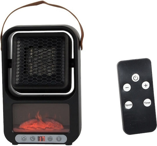 Fan Heater Room Floor Black 500W