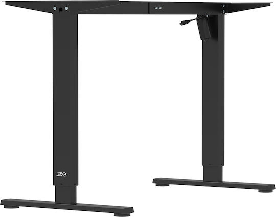 Ergo Office Er-400 B Klappbar Schreibtischbasis aus Metall mit Regulator in Schwarz Farbe 112x50x70cm