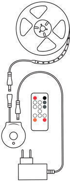 Modee Lighting LED Strip Battery Warm White Light 3m with Remote Control