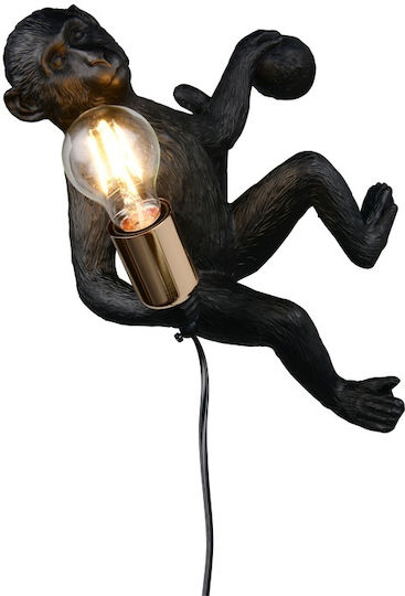Trio Lighting Modern Black Wall Light 20cm