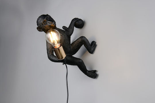 Trio Lighting Modern Black Wall Light 20cm