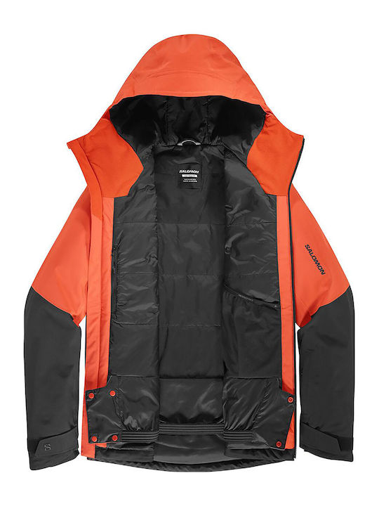 Salomon LC2353500 Ανδρικό Μπουφάν για Σκι & Snowboard Πορτοκαλί