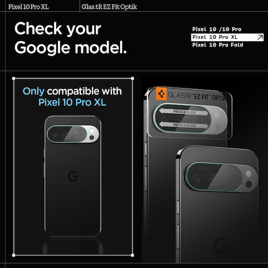 Glass tR EZ Fit Optik 2 Pack Camera Protector Tempered Glass Transparent for Google Pixel 10 Pro XL AGL09663
