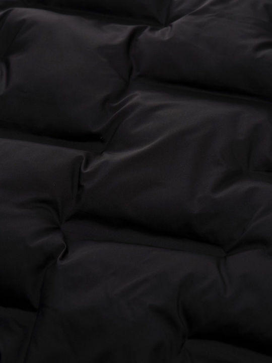Geacă Puffer Waterproof și cu Protecție Împotriva Vântului Neagră