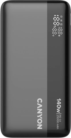 Canyon OnPower 25000mAh 140W with USB-A Port and 2 USB-C Ports Power Delivery / Quick Charge 3.0 Gray