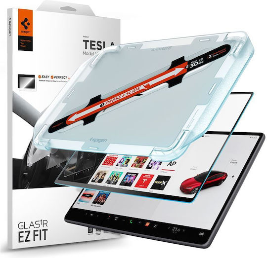 Spigen Glas.tR EZ Fit Anti-Glare Displayschutz Tesla Model 3