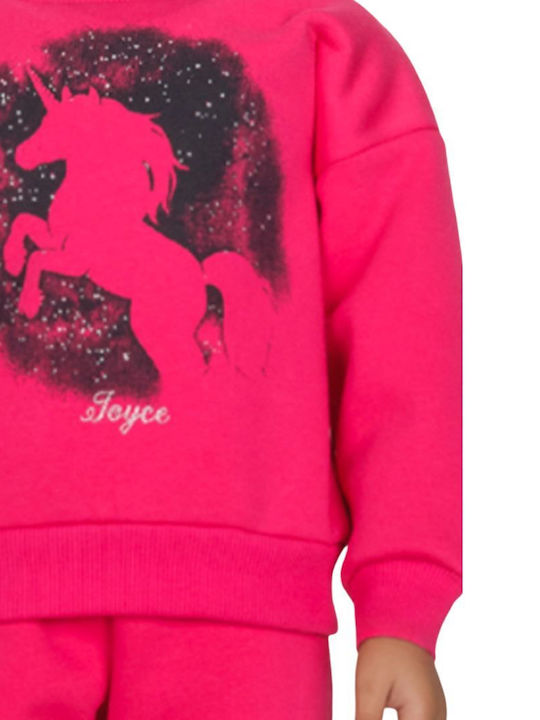 Kids Tracksuit Set With Fuchsia Top 2 Pieces