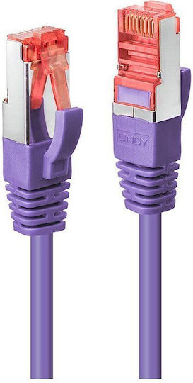 Lindy S/FTP Cat.6 Gigabit Ethernet Network Cable 10m Purple