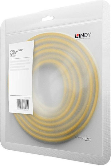 Lindy U/UTP Кат.6 (Gigabit) Мрежов Кабел Ethernet 10м Жълт