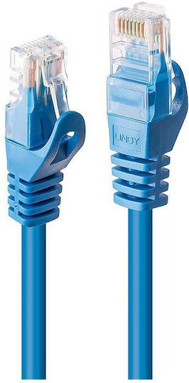 Lindy U/UTP Cat.6 (Gigabit) Καλώδιο Δικτύου Ethernet 5m Μπλε