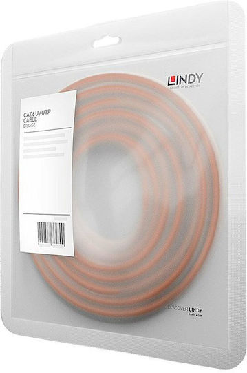 Lindy U/UTP Кат.6 (Gigabit) Мрежов Кабел Ethernet 3м Оранжев