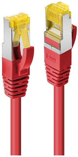 Lindy S/FTP Cat.7 (10Gbps) Καλώδιο Δικτύου Ethernet 15m Κόκκινο