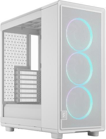 Fractal Design Epoch Gaming Midi Tower Computer Case with Side Window White TG RGB Clear