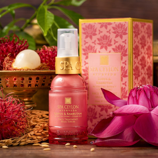 Spa Ceylon Lotus & Rambutan Soothing & Anti-aging Serum Face with Retinol & Hyaluronic Acid for Radiance 30ml