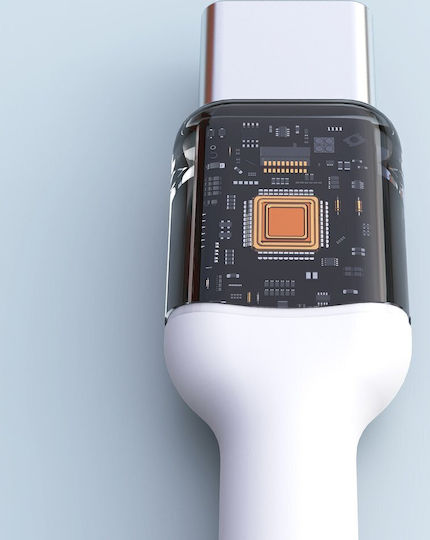 Dudao USB 2.0 Kabel USB-C männlich - USB-C 240W Weiß 1.2m