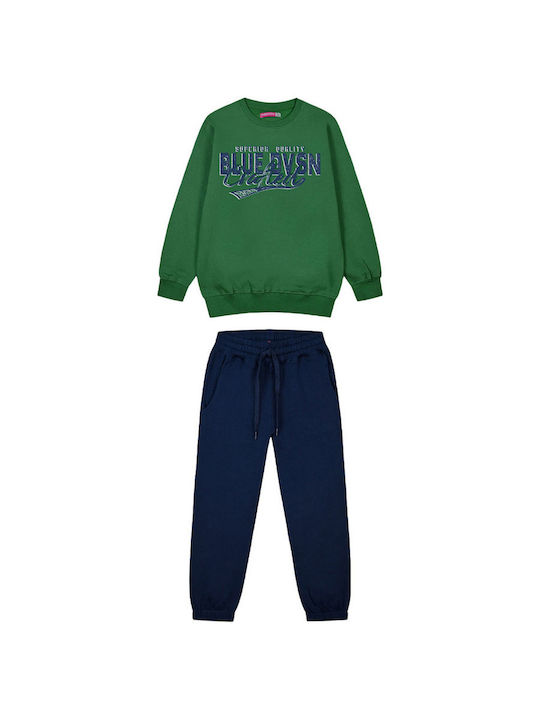 Kids Sweatpants Set Cypress Green 2pcs