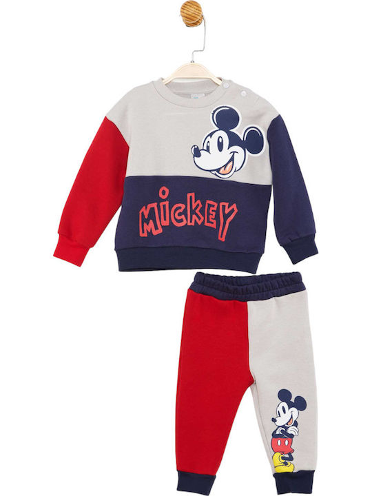 Mickey Mouse Παιδικό Σετ Φόρμας Κόκκινο 2τμχ