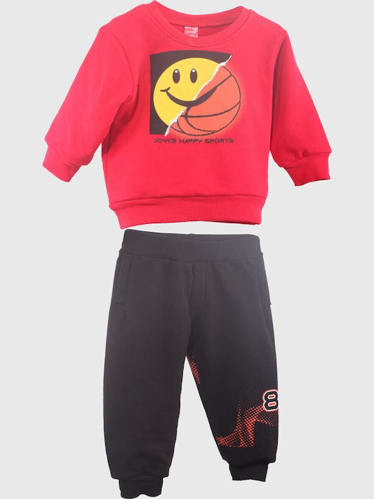Kinder Sweatpants Set - Jogginganzug Rot 2Stück Smile