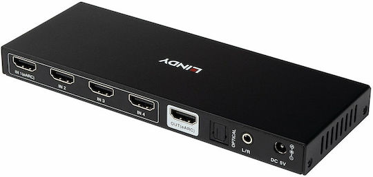 Kvm Switch Lindy 4 Port HDMI 8K60 Switch EARC